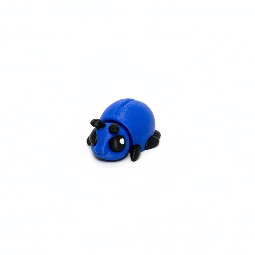 Beetle (Blue) • Insect • Bug • Mini 3D Printed Articulated Animal • Flexi Animals • Pocket Pets • Pocket Pals • Desk Pets*