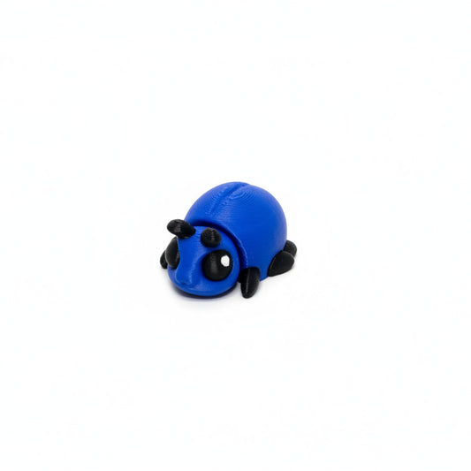 Beetle (Blue) • Insect • Bug • Mini 3D Printed Articulated Animal • Flexi Animals • Pocket Pets • Pocket Pals • Desk Pets*