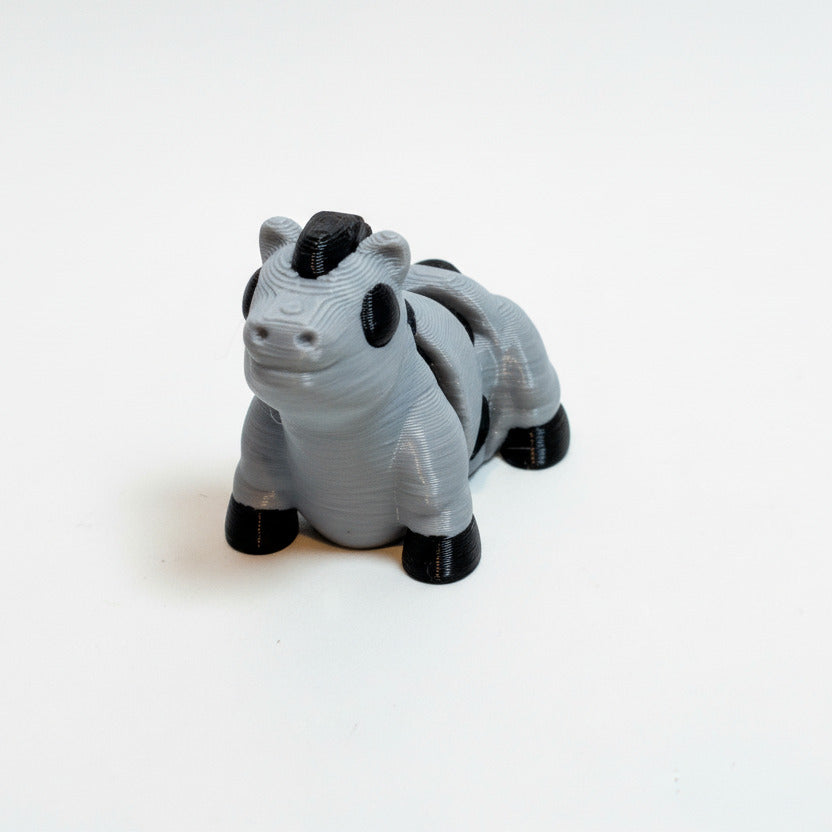 Horse (Grey) • Mini 3D Printed Articulated Animal • Flexi Animals • Pocket Pets • Pocket Pals • Desk Pets [#75]