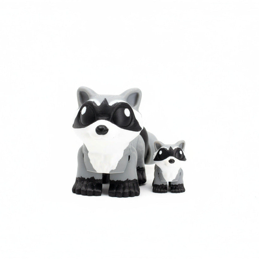 Raccoon • Articulated *Larger* Animals • 3D Printed Articulated Animal • Flexi Animals • Pocket Pets • Pocket Pals • Desk Pets