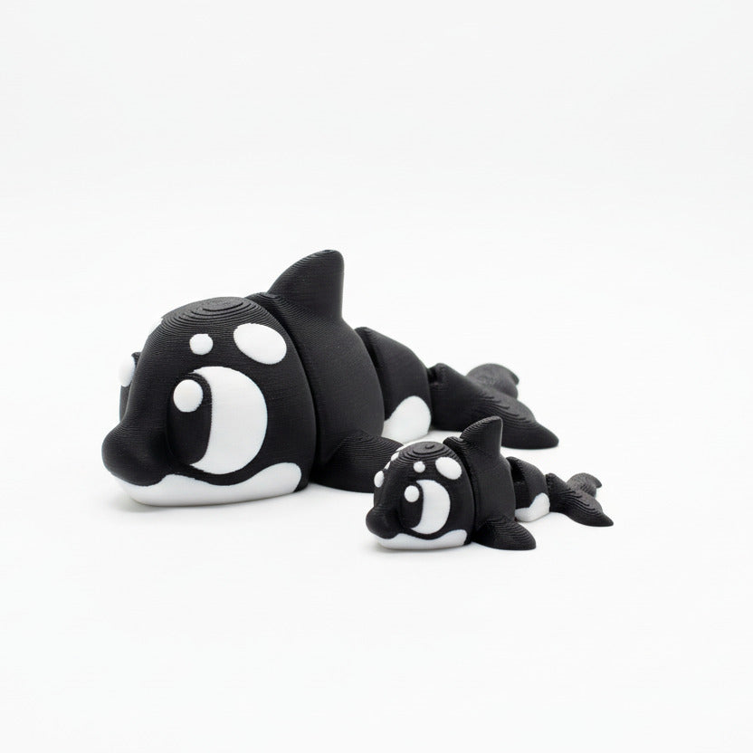 Killer Whale • Orca • Articulated *Larger* Animals • 3D Printed Articulated Animal • Flexi Animals • Pocket Pets • Pocket Pals • Desk Pets