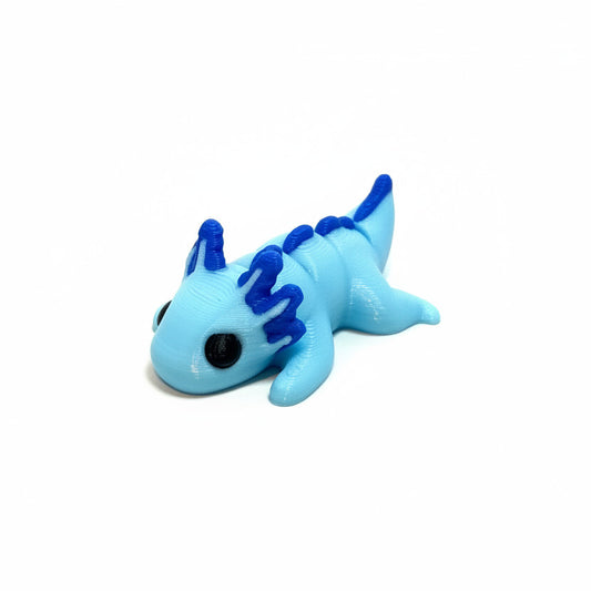 Axolotl (Blue) • Mini 3D Printed Articulated Animal • Flexi Animals [#29]