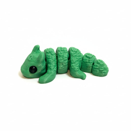 Lucky Shamrock Dragon • Mini 3D Printed Articulated Animal • Flexi Animals • Saint Patrick's Day • Pocket Pets • Pocket Pals • Desk Pets [#77]