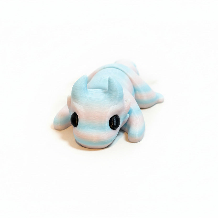 Dragon (Cotton Candy) • Articulated *Larger* Animals • 3D Printed Articulated Animal • Flexi Animals • Pocket Pets • Pocket Pals • Desk Pets [#22]