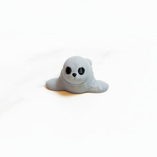 Seal (Grey) • Mini 3D Printed Articulated Animal • Flexi Animals • Pocket Pets • Pocket Pals • Desk Pets [#51]*