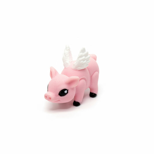 Flying Pig • Mini 3D Printed Articulated Animal • Flexi Animals • Pocket Pets • Pocket Pals • Desk Pets*