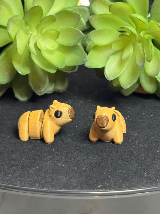 Capybara • Mini 3D Printed Articulated Animal • Flexi Animals • Pocket Pets • Pocket Pals • Desk Pets [#84]