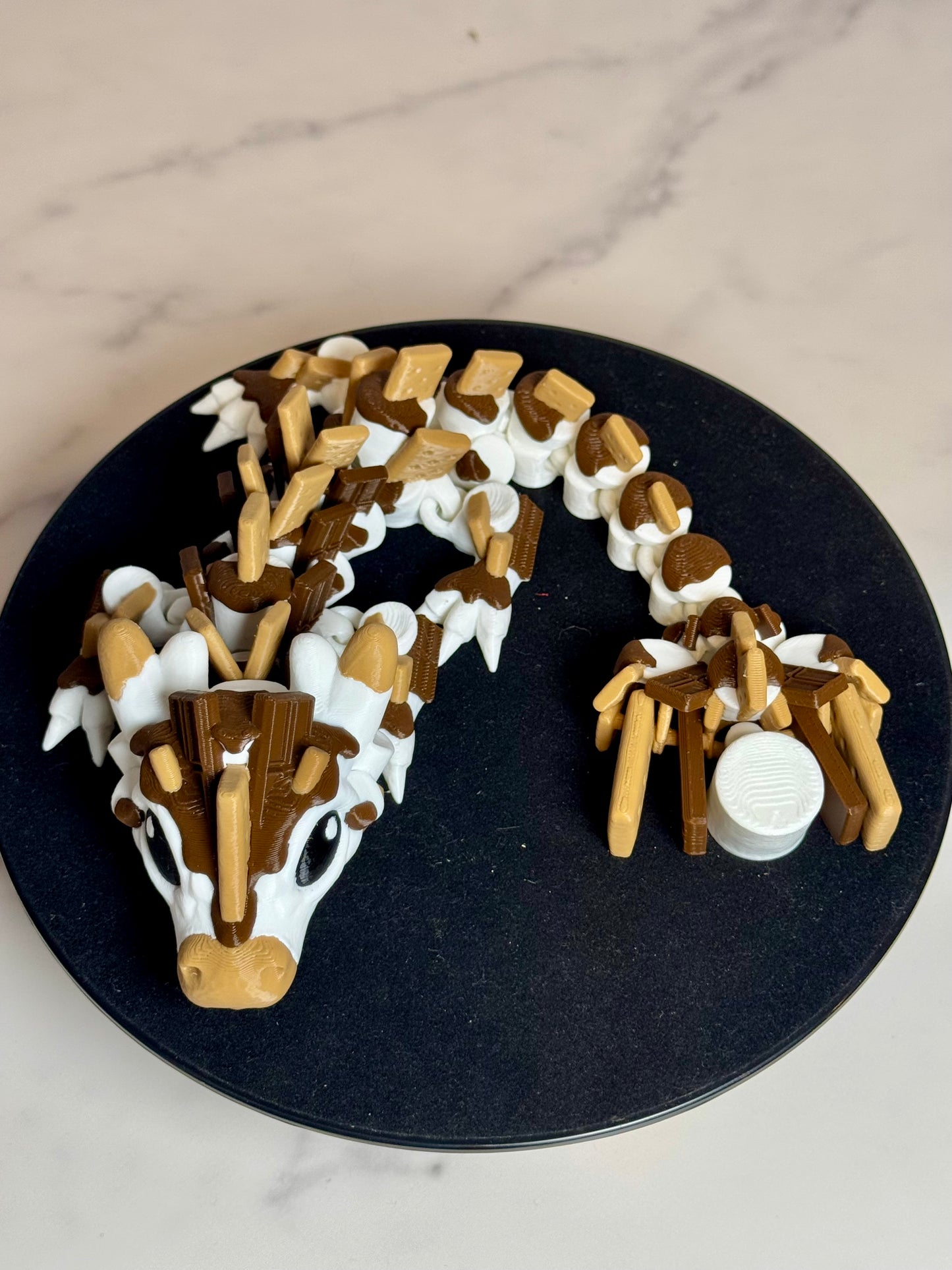 S'Mores Dragon (Almost 12 Inches in length) • Articulated Dragons • Flexi Dragon