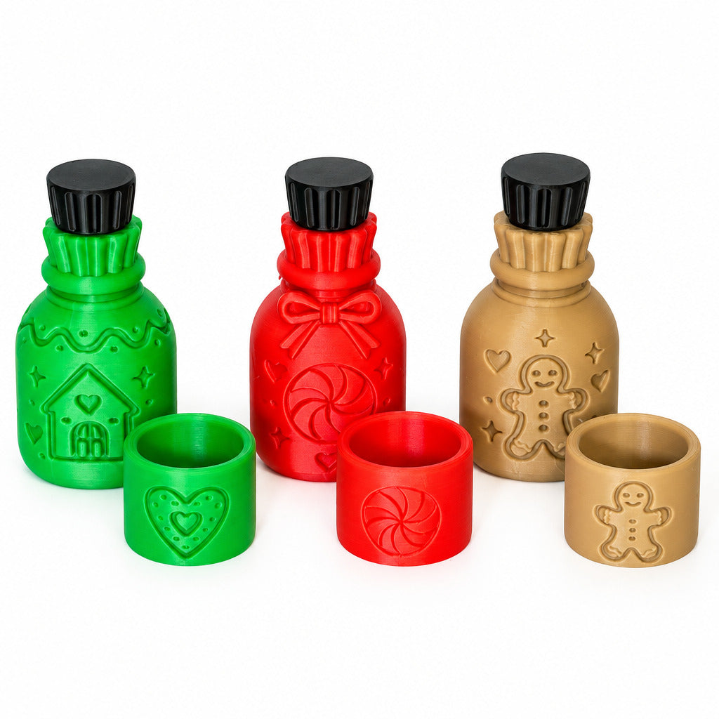 Gingerbread Holiday Potion Set • Sensory Set • Potion Bottle Set • Imaginary Play • Christmas
