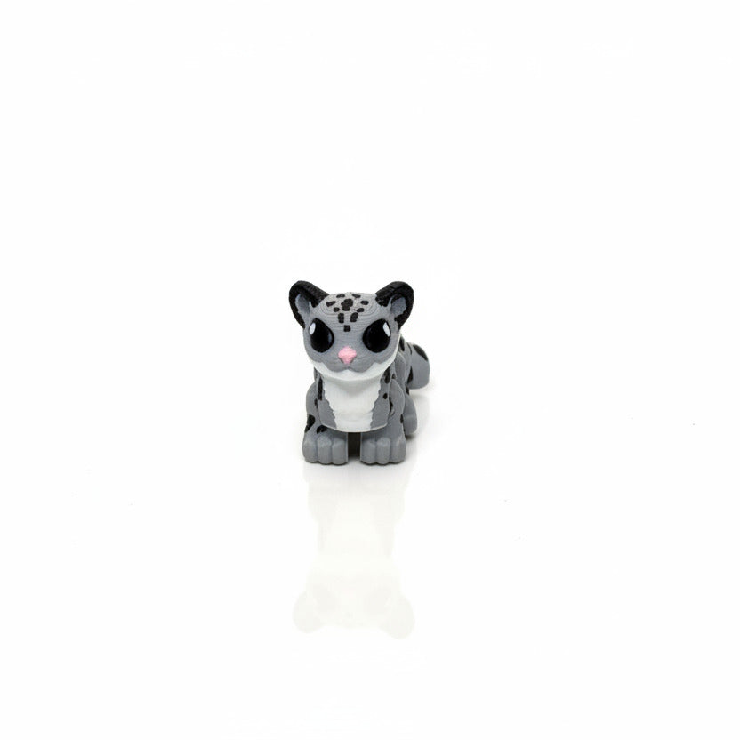 Snow Leopard • Mini 3D Printed Articulated Animal • Flexi Animals • Pocket Pets • Pocket Pals • Desk Pets*