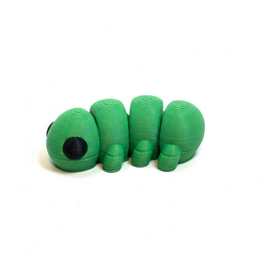 Caterpillar (Green) • Mini 3D Printed Articulated Animal • Flexi Animals • Pocket Pets • Pocket Pals • Desk Pets [#43]*