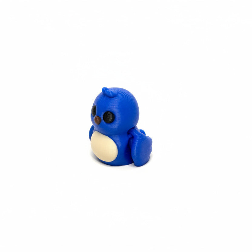 Love Birds (Blue) • Mini 3D Printed Articulated Animal • Flexi Animals • Valentine's Day • Pocket Pets • Pocket Pals • Desk Pets [#105]