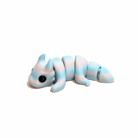 Dragon (Cotton Candy) • Mini 3D Printed Articulated Animal • Flexi Animals • Pocket Pets • Pocket Pals • Desk Pets [#22]*