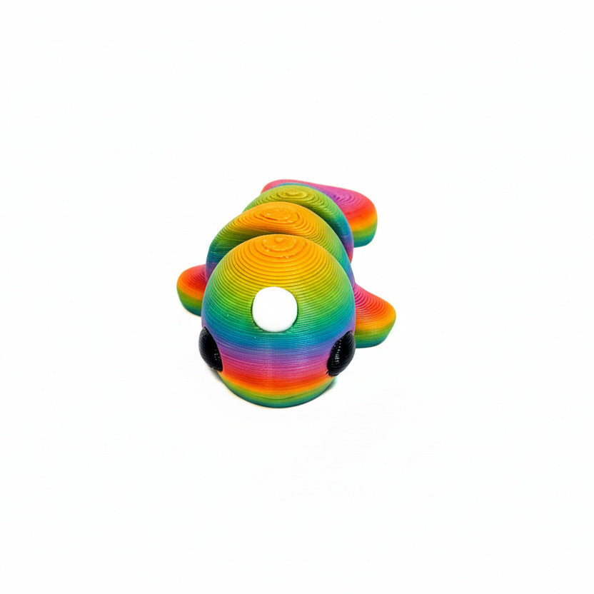 Narwhal (Rainbow) • Mini 3D Printed Articulated Animal • Flexi Animals • Pocket Pets • Pocket Pals • Desk Pets [#58]