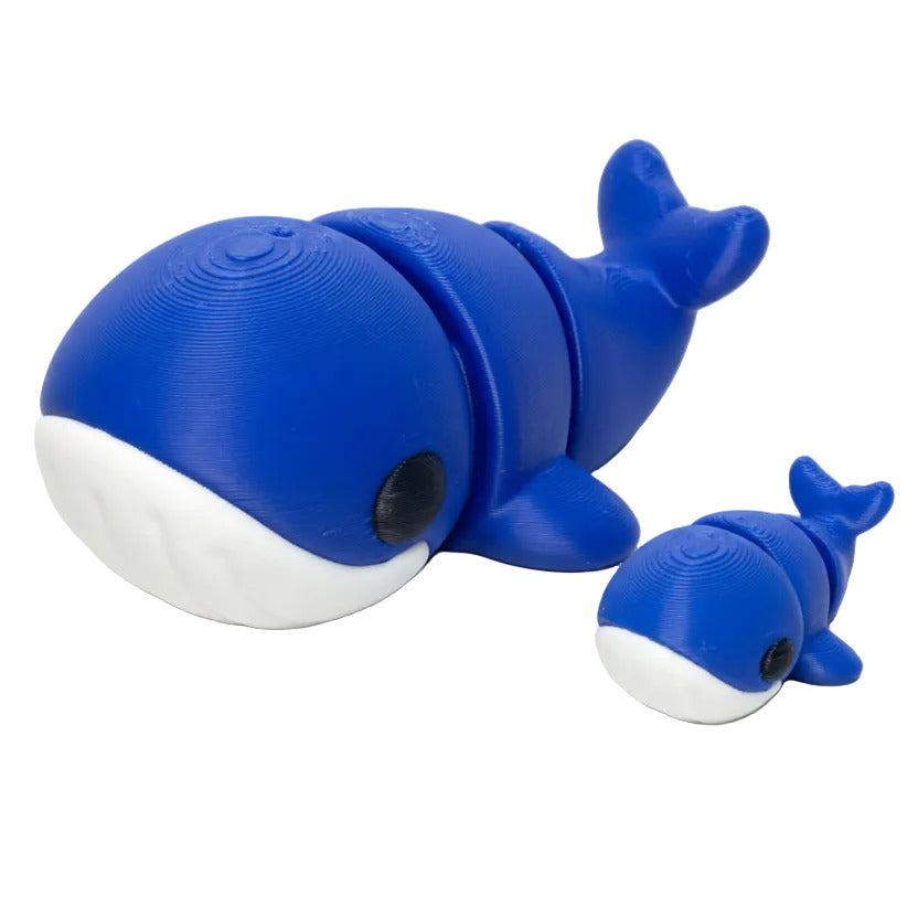 Blue Whale • Articulated *Larger* Animals • 3D Printed Articulated Animal • Flexi Animals • Pocket Pets • Pocket Pals • Desk Pets [2025]
