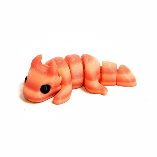 Dragon (Pink Citrus) • Mini 3D Printed Articulated Animal • Flexi Animals • Pocket Pets • Pocket Pals • Desk Pets [#22]*
