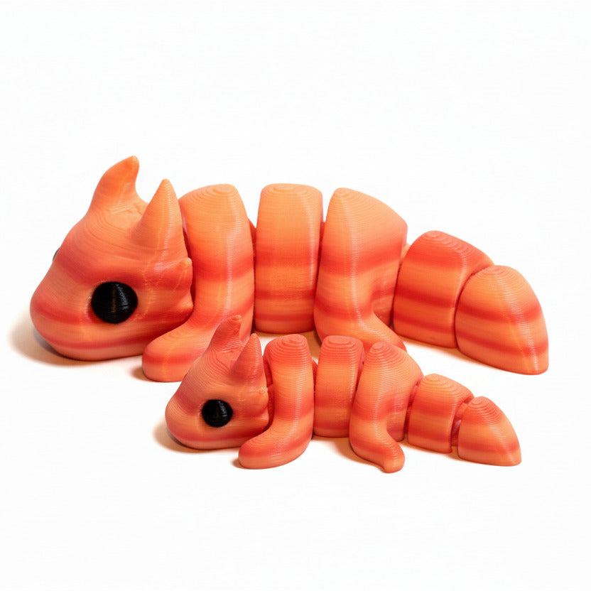 Dragon (Pink Citrus) • Articulated *Larger* Animals • 3D Printed Articulated Animal • Flexi Animals • Pocket Pets • Pocket Pals • Desk Pets [#22]