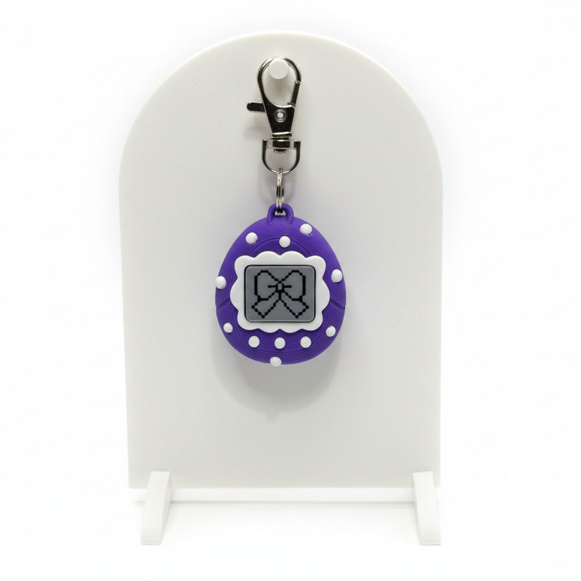 Virtual Pet (Purple with Bow) • 3D Printed Clicker • Fidget Clicker • Tactile Clickers • Handheld Fidget • Sensory