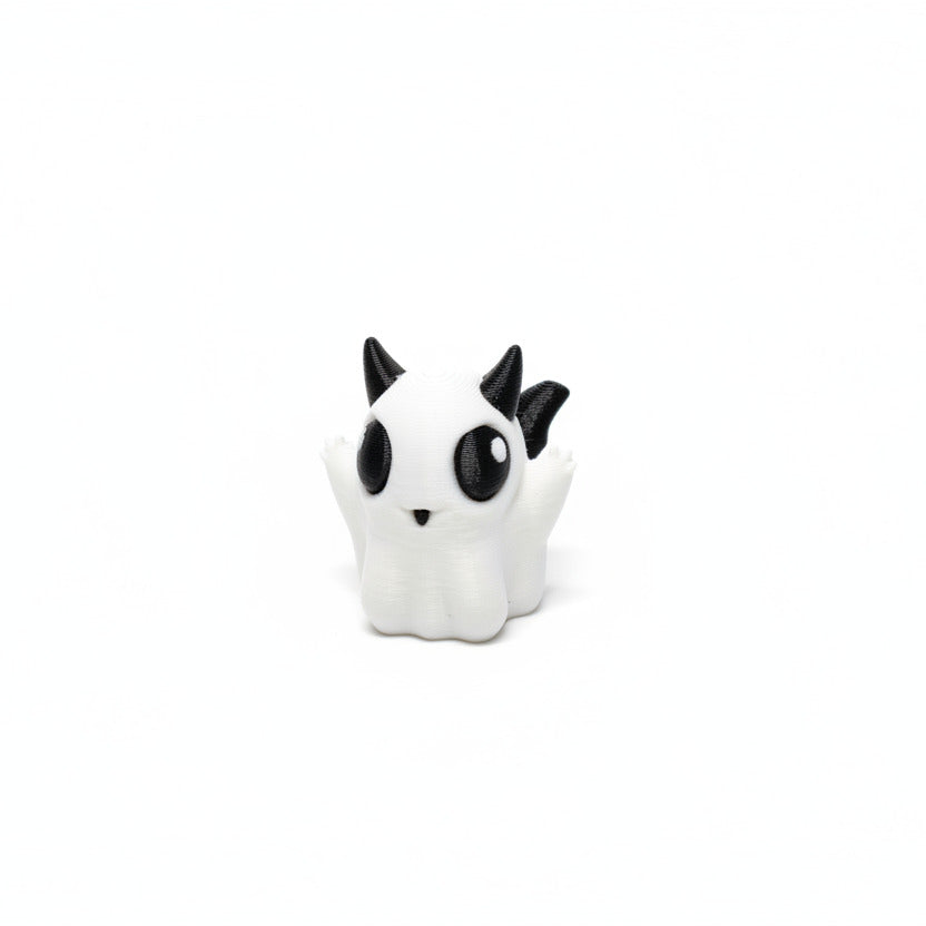 Ghost • Halloween • Mini 3D Printed Articulated Animal • Flexi Animals • Pocket Pets • Pocket Pals • Desk Pets*