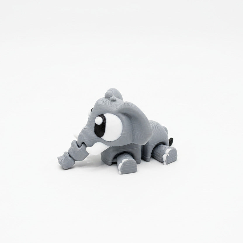 Elephant • Mini 3D Printed Articulated Animal • Flexi Animals • Pocket Pets • Pocket Pals • Desk Pets