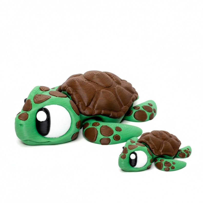Sea Turtle • Articulated *Larger* Animals • 3D Printed Articulated Animal • Flexi Animals • Pocket Pets • Pocket Pals • Desk Pets
