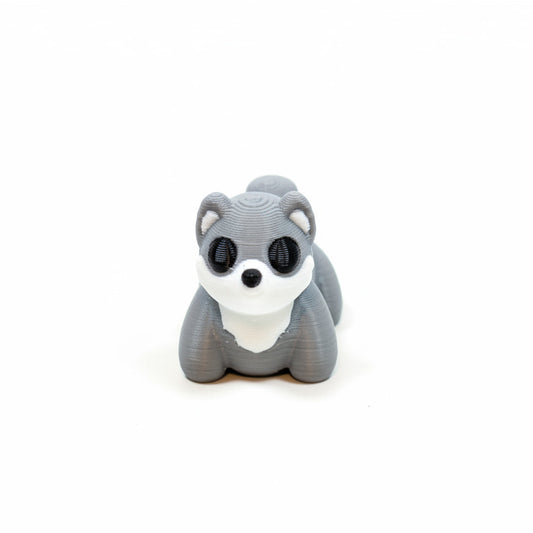 Wolf (Grey) • Mini 3D Printed Articulated Animal • Flexi Animals • Pocket Pets • Pocket Pals • Desk Pets [2025]*