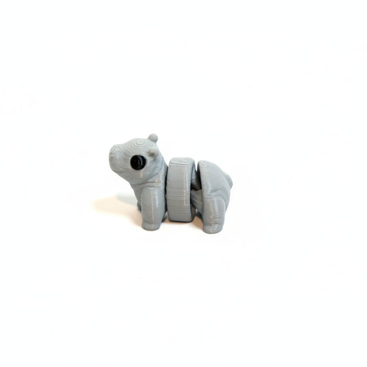 Hippopotamus • Hippo • Mini 3D Printed Articulated Animal • Flexi Animals • Pocket Pets • Pocket Pals • Desk Pets [2025]