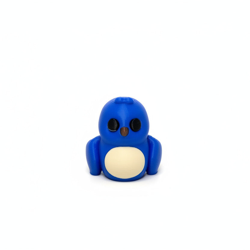 Love Birds (Blue) • Mini 3D Printed Articulated Animal • Flexi Animals • Valentine's Day • Pocket Pets • Pocket Pals • Desk Pets [#105]