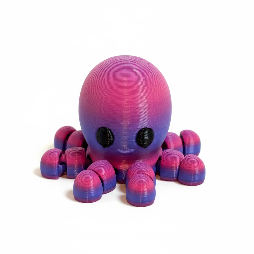 Octopus (Berry) • Mini 3D Printed Articulated Animal • Flexi Animals • Pocket Pets • Pocket Pals • Desk Pets [#41]*