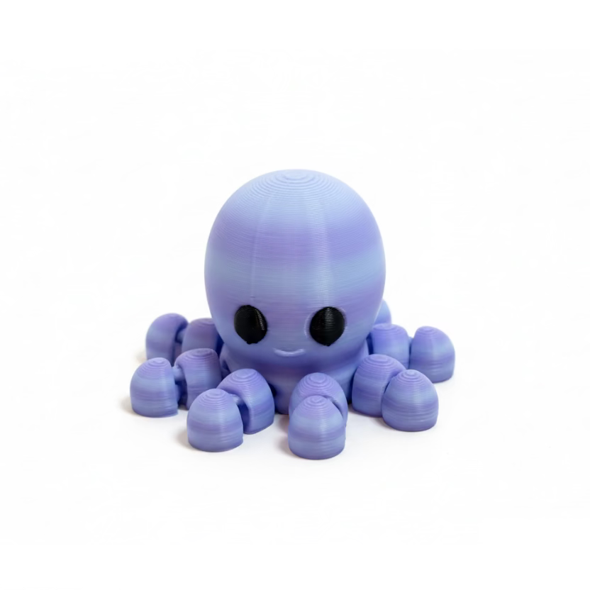 Octopus (Blueberry Bubblegum) • Mini 3D Printed Articulated Animal • Flexi Animals • Pocket Pets • Pocket Pals • Desk Pets [#41]*