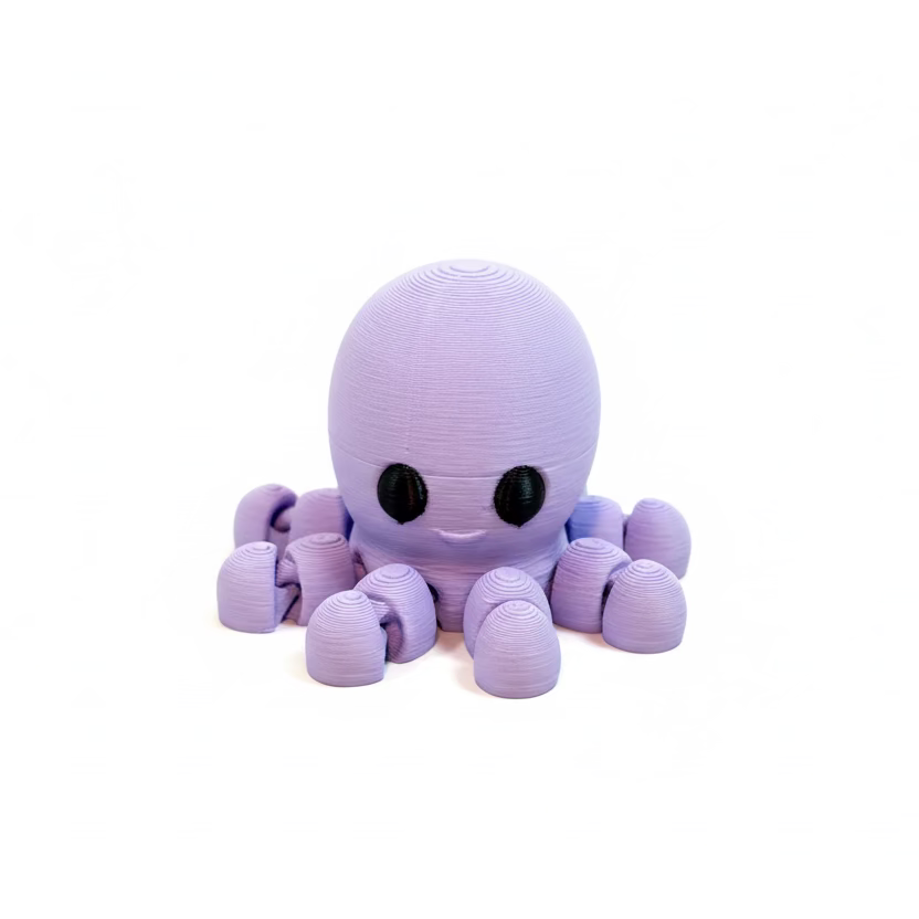 Octopus (Light Purple) • Mini 3D Printed Articulated Animal • Flexi Animals • Pocket Pets • Pocket Pals • Desk Pets [#41]*