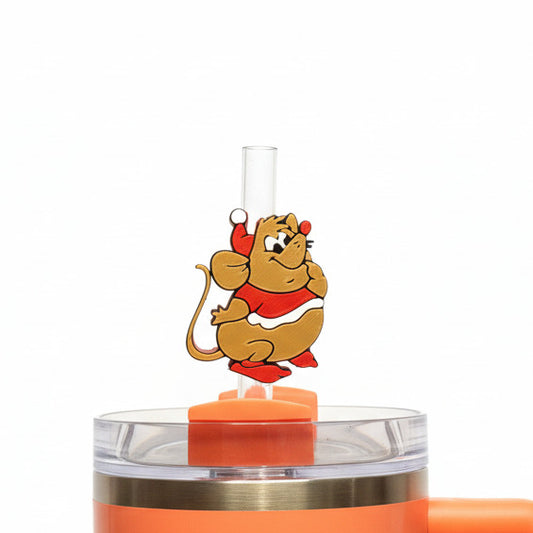 Mouse With Belly Stanley Straw Buddies – 3D Printed Straw Toppers (Fits Stanley Size Straws Only)
